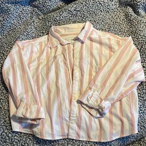 American Eagle Crop Button Up